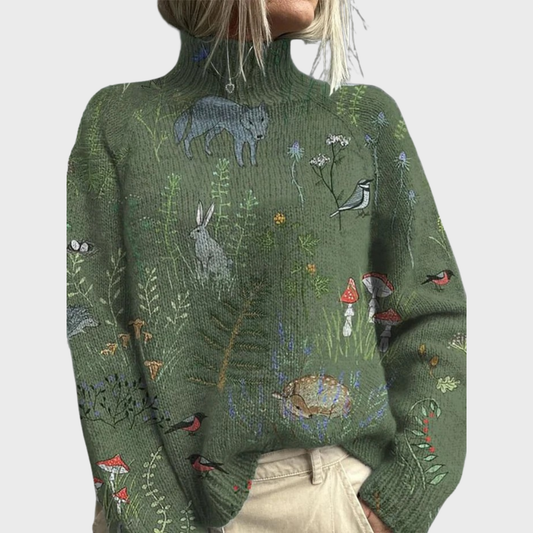 HANA - Pull Tricoté Artistique