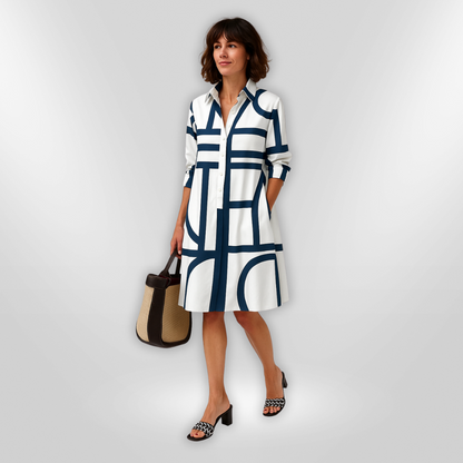 Bruria™ | Robe Midi Géométrique