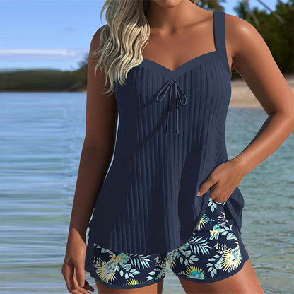 Lana® | Tankini rayée avec short de plage deux pièces