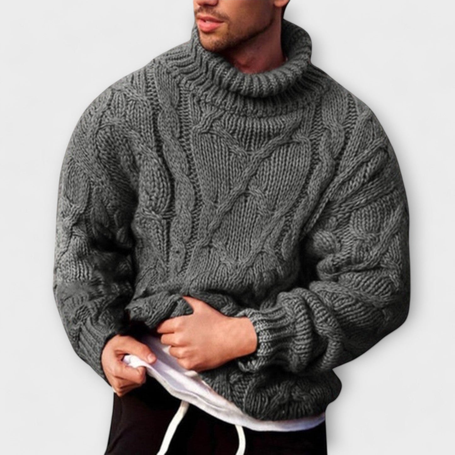 Victor - Pull Montant Élégant Hiver