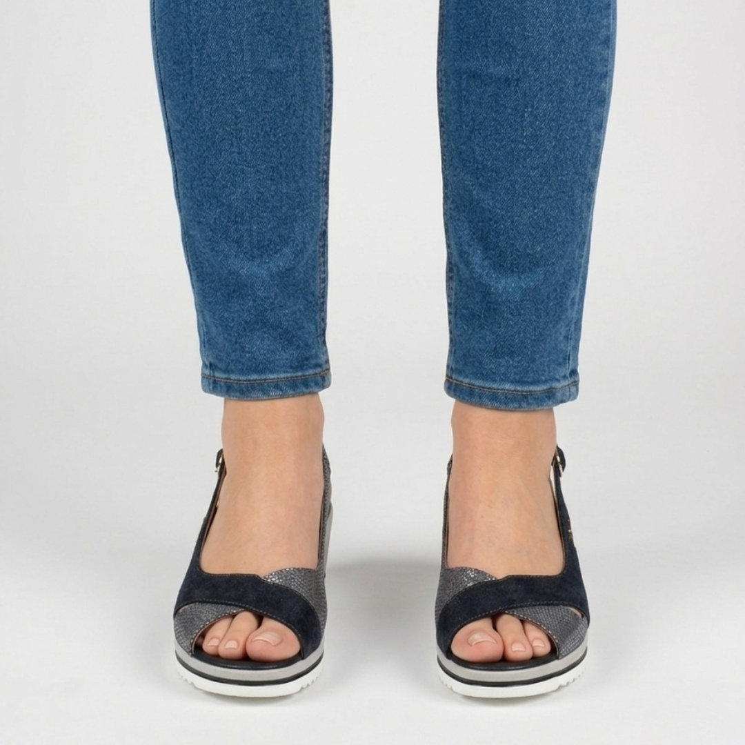 Francesca - sandale de confort pour femme avec talon