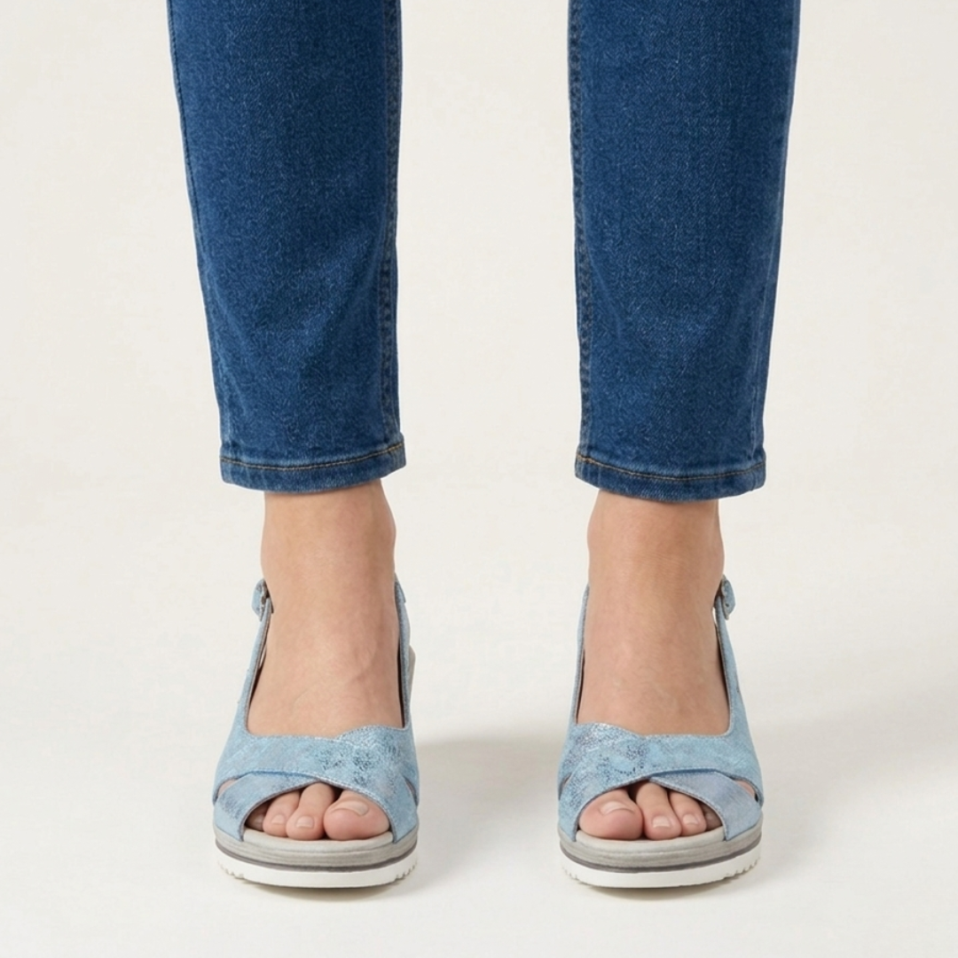 Francesca - sandale de confort pour femme avec talon