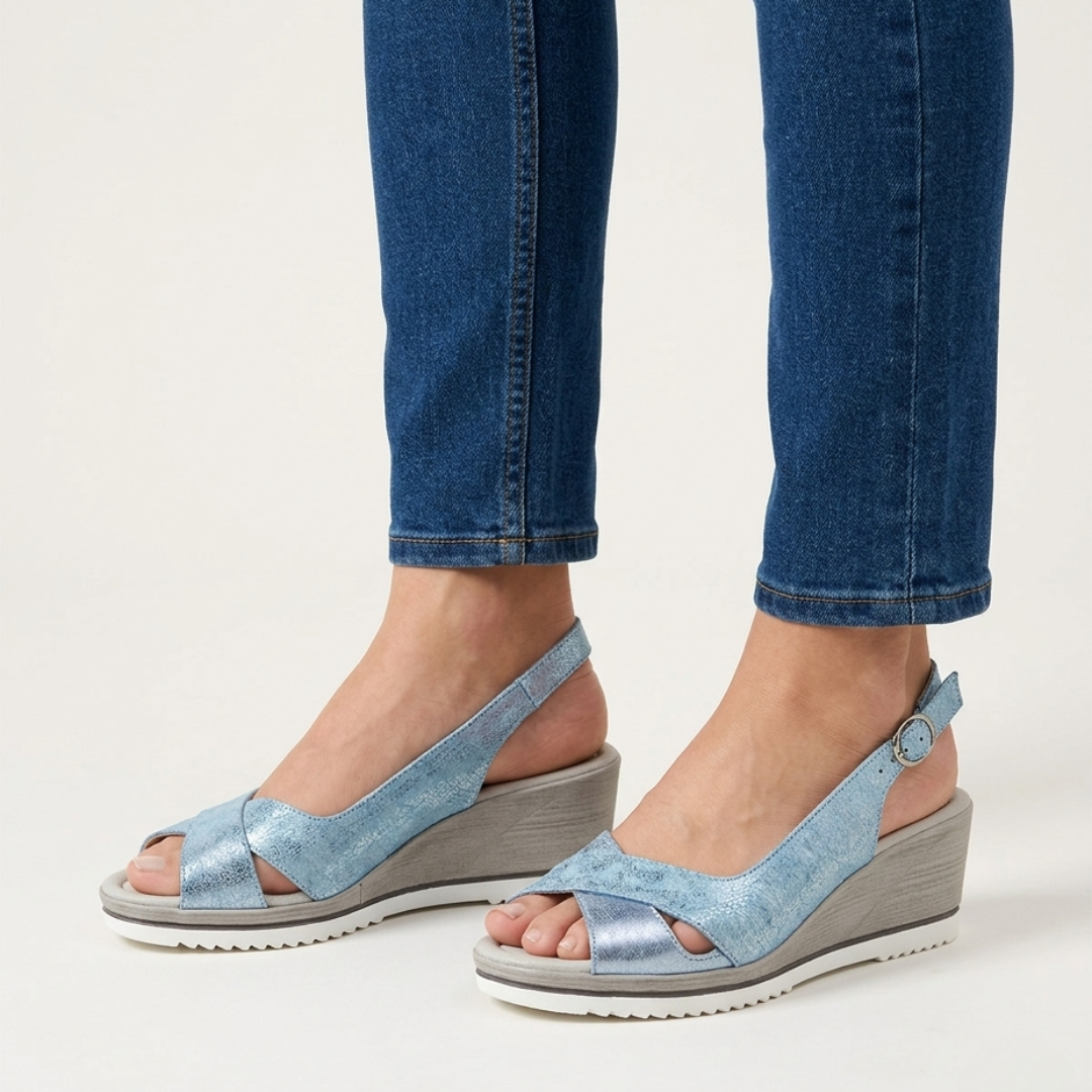 Francesca - sandale de confort pour femme avec talon