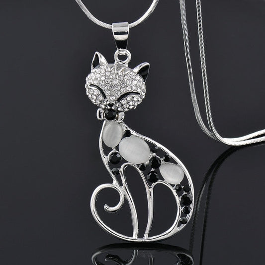 Collier Chats de l'Amour en Argent Sterling
