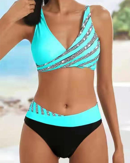 Mona – Bikini imprimée aux teintes chaudes