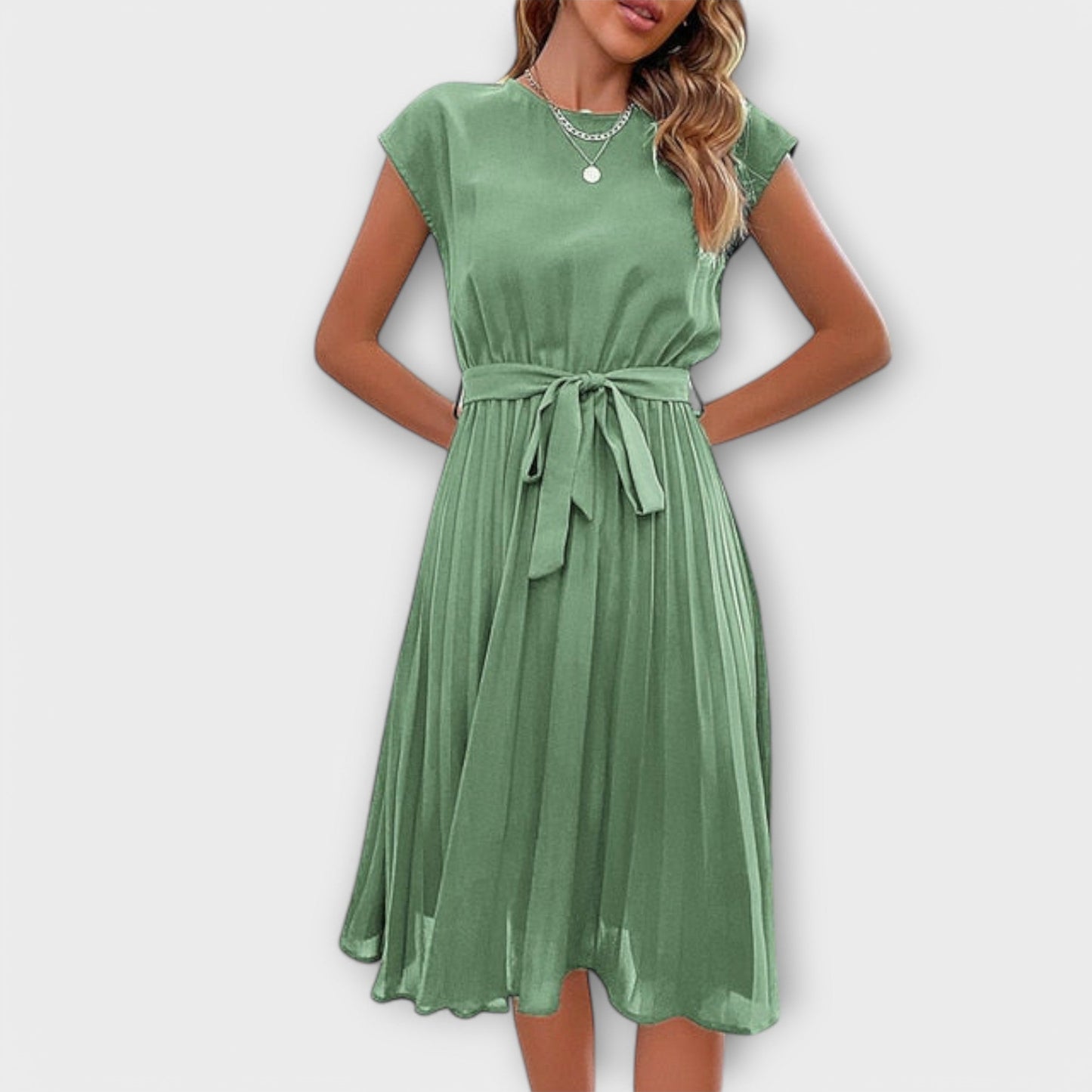 Shira™ | Robe Midi Plissée d'Été