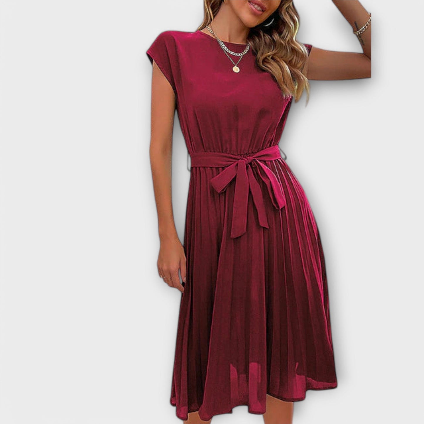 Shira™ | Robe Midi Plissée d'Été