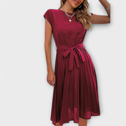 Shira™ | Robe Midi Plissée d'Été