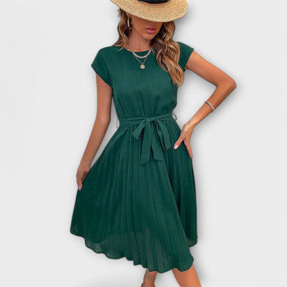 Shira™ | Robe Midi Plissée d'Été