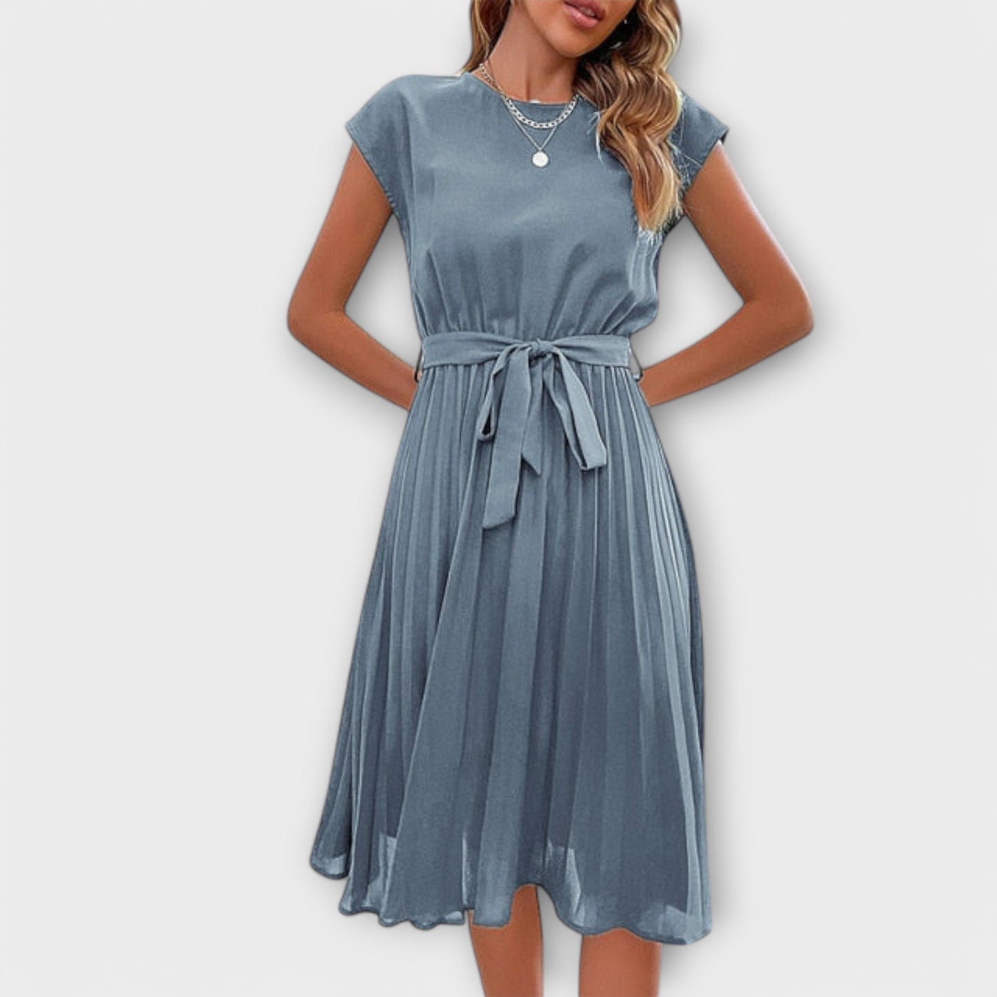 Shira™ | Robe Midi Plissée d'Été