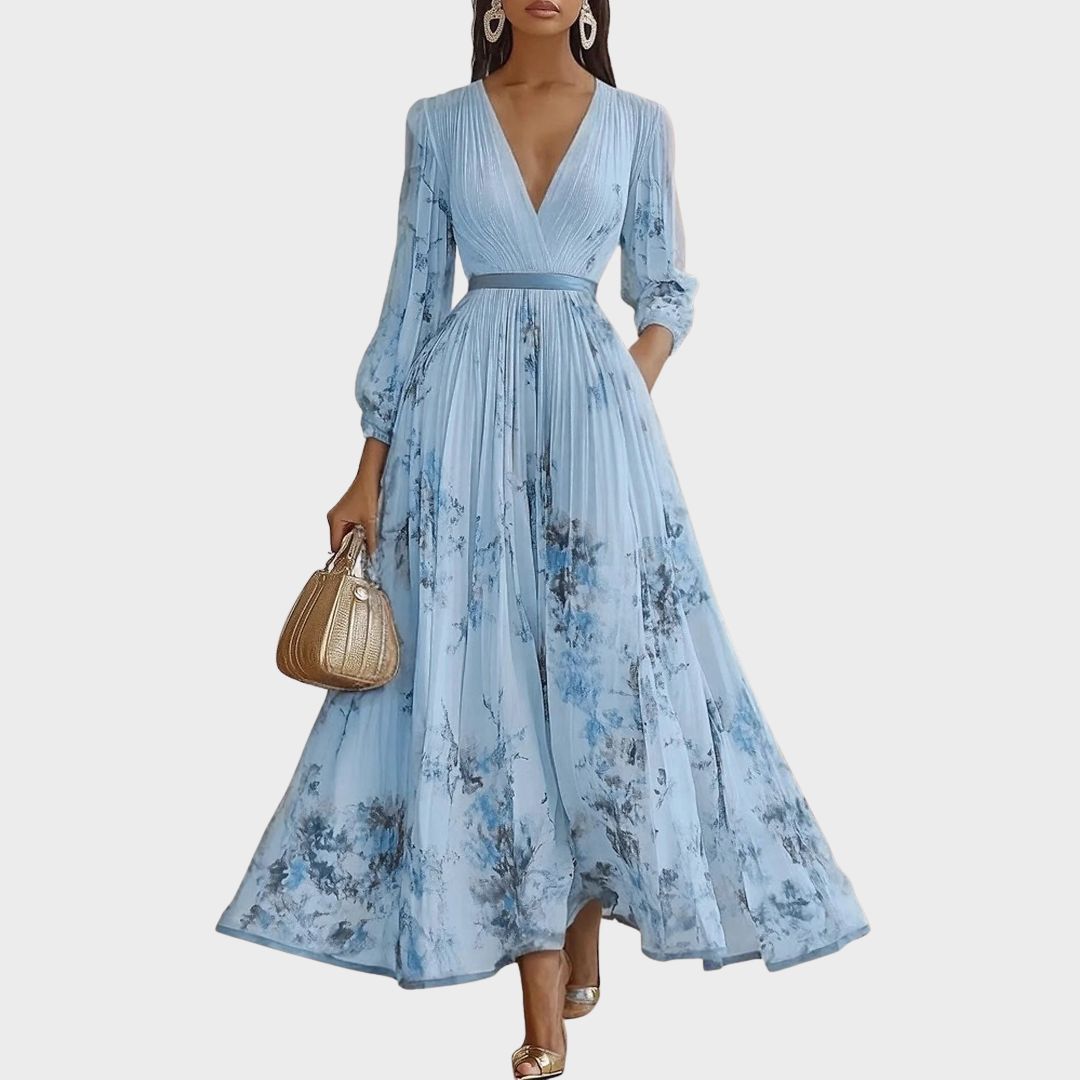 Rowella | Élégant Robe Maxi Plissée