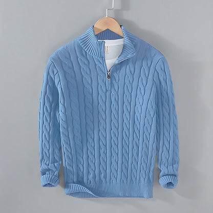 Anthony - Pull Torsadé Demi-Zip