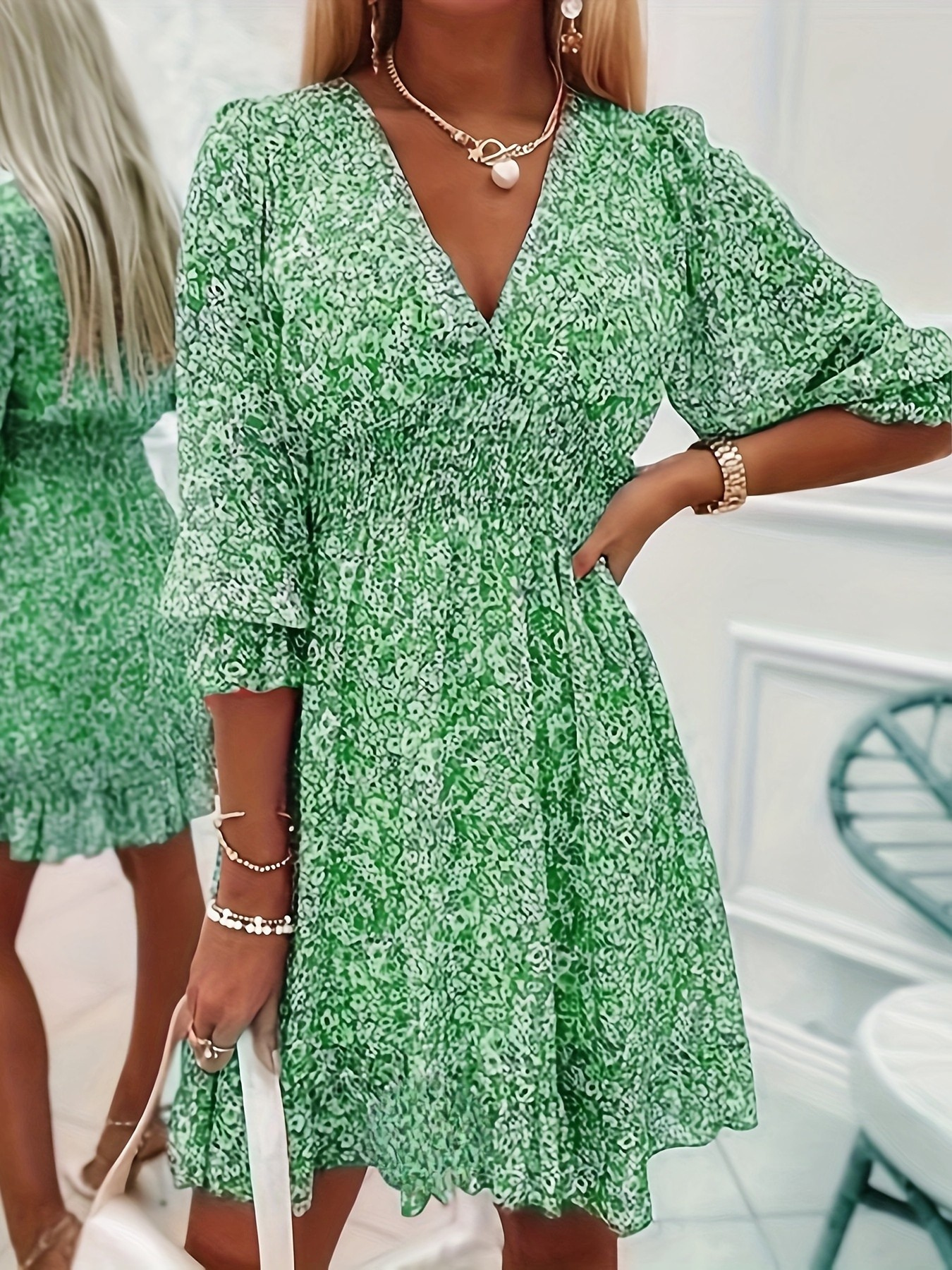 Nissia™ | Robe Mini à Rayures Florales