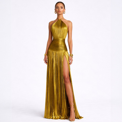 La Scintilla | Robe Maxi Éclat Doré