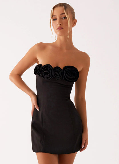 Patsie Strapless Mini Dress - Red