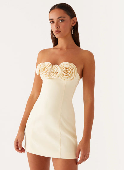 Patsie Strapless Mini Dress - Red