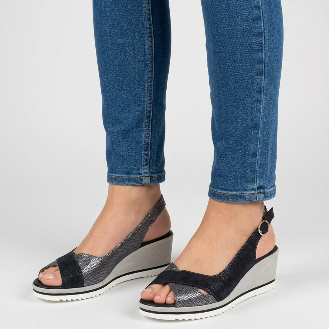 Francesca - sandale de confort pour femme avec talon