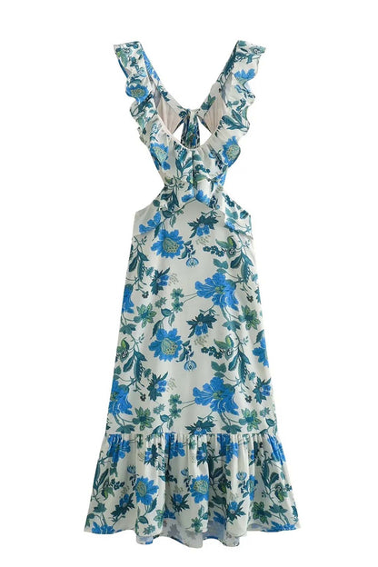 Yafit™ | Robe Fleurie avec Volants