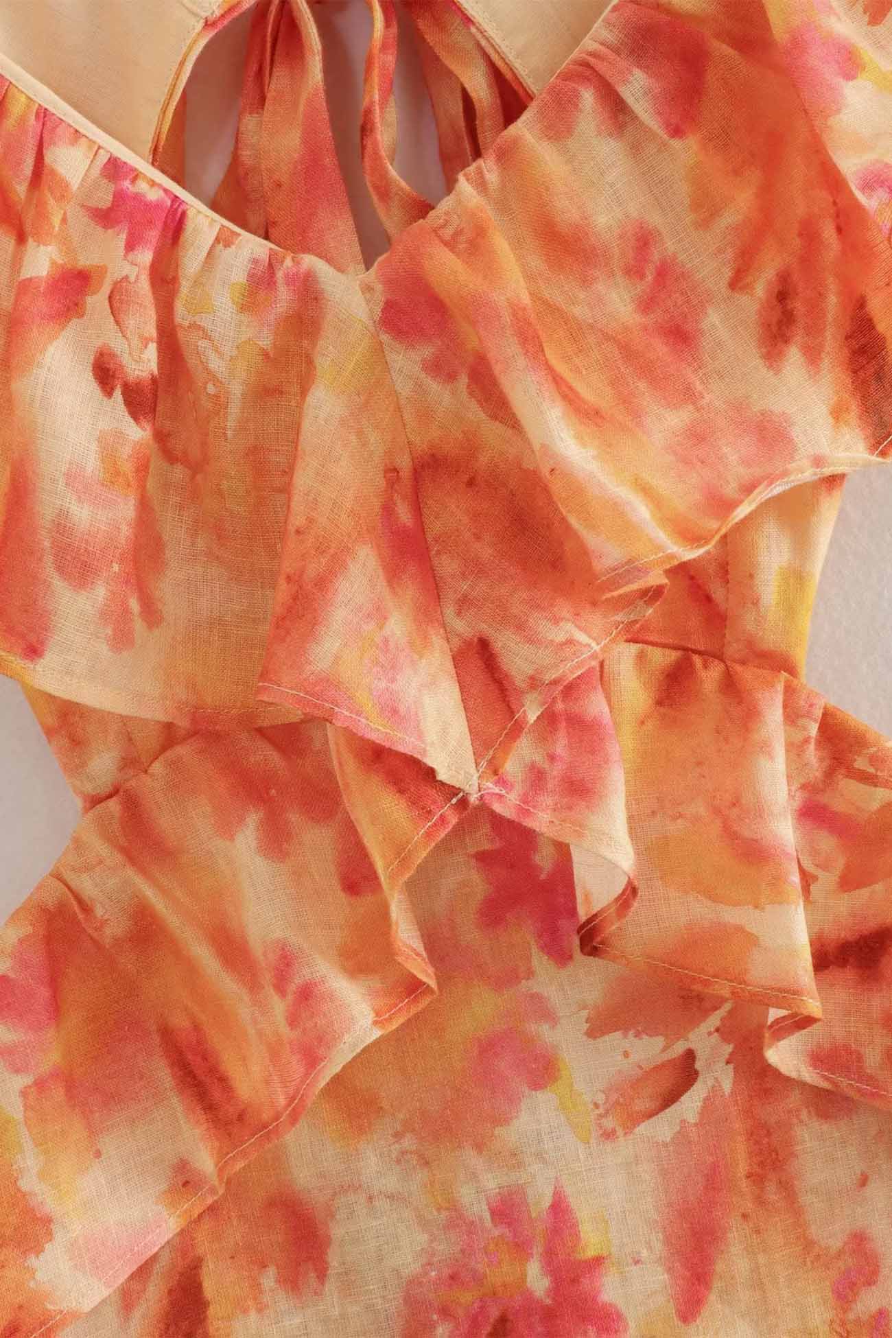 Yafit™ | Robe Fleurie avec Volants