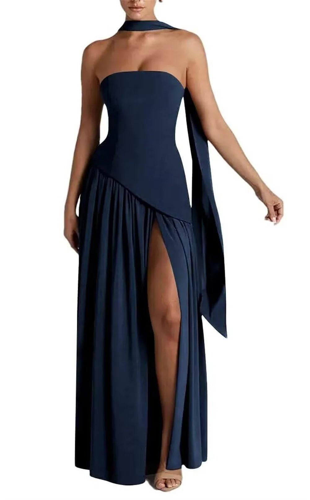 Chiffon A-line Bridesmaid Dress with Shawl