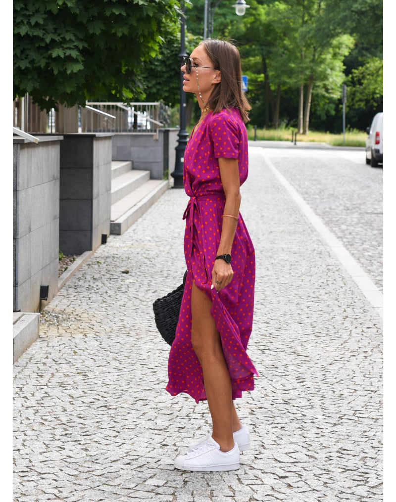Talia™ | Robe élégante à fleurs avec décolleté en V