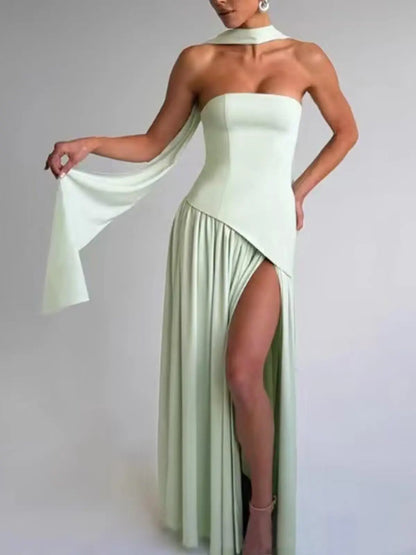 Chiffon A-line Bridesmaid Dress with Shawl
