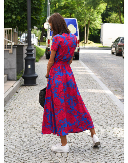 Talia™ | Robe élégante à fleurs avec décolleté en V