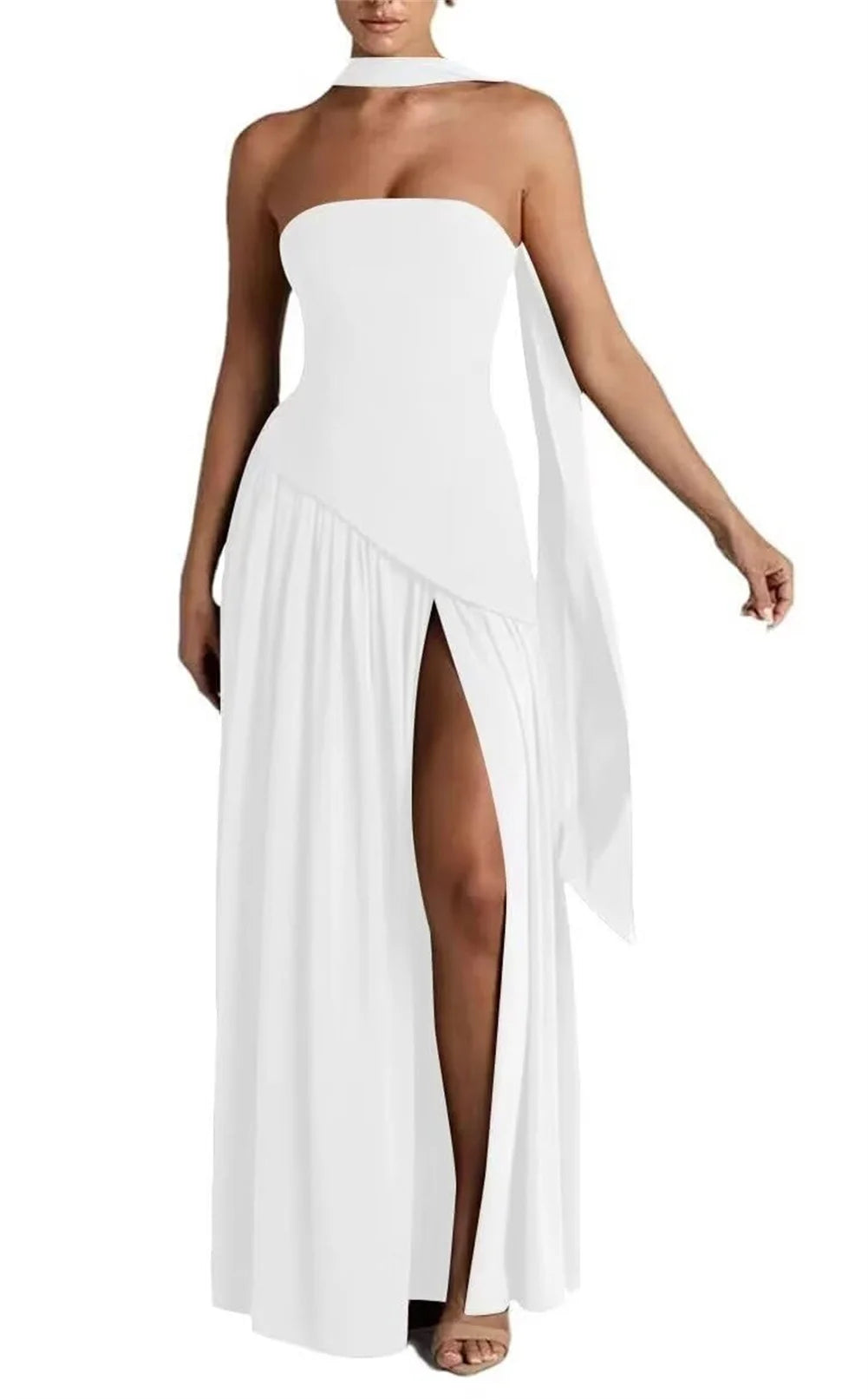 Chiffon A-line Bridesmaid Dress with Shawl
