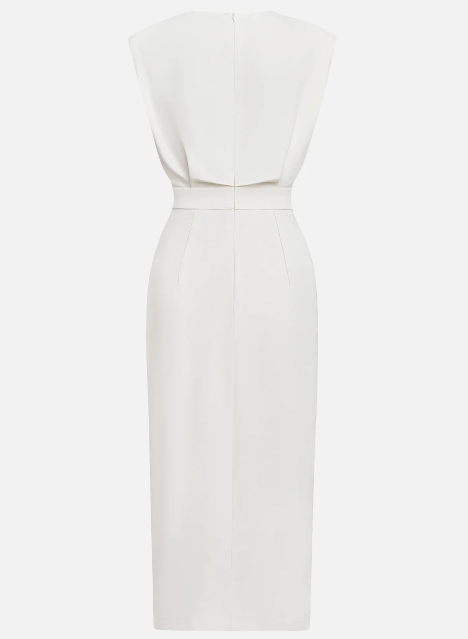 La Scintilla | ROBE MIDI AJUSTÉE AVEC BOUTONS DORÉS