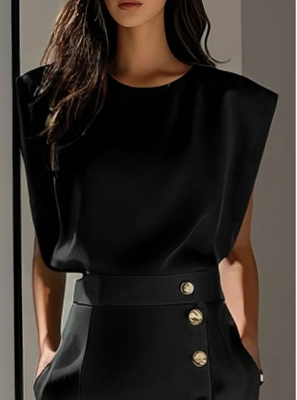 La Scintilla | ROBE MIDI AJUSTÉE AVEC BOUTONS DORÉS