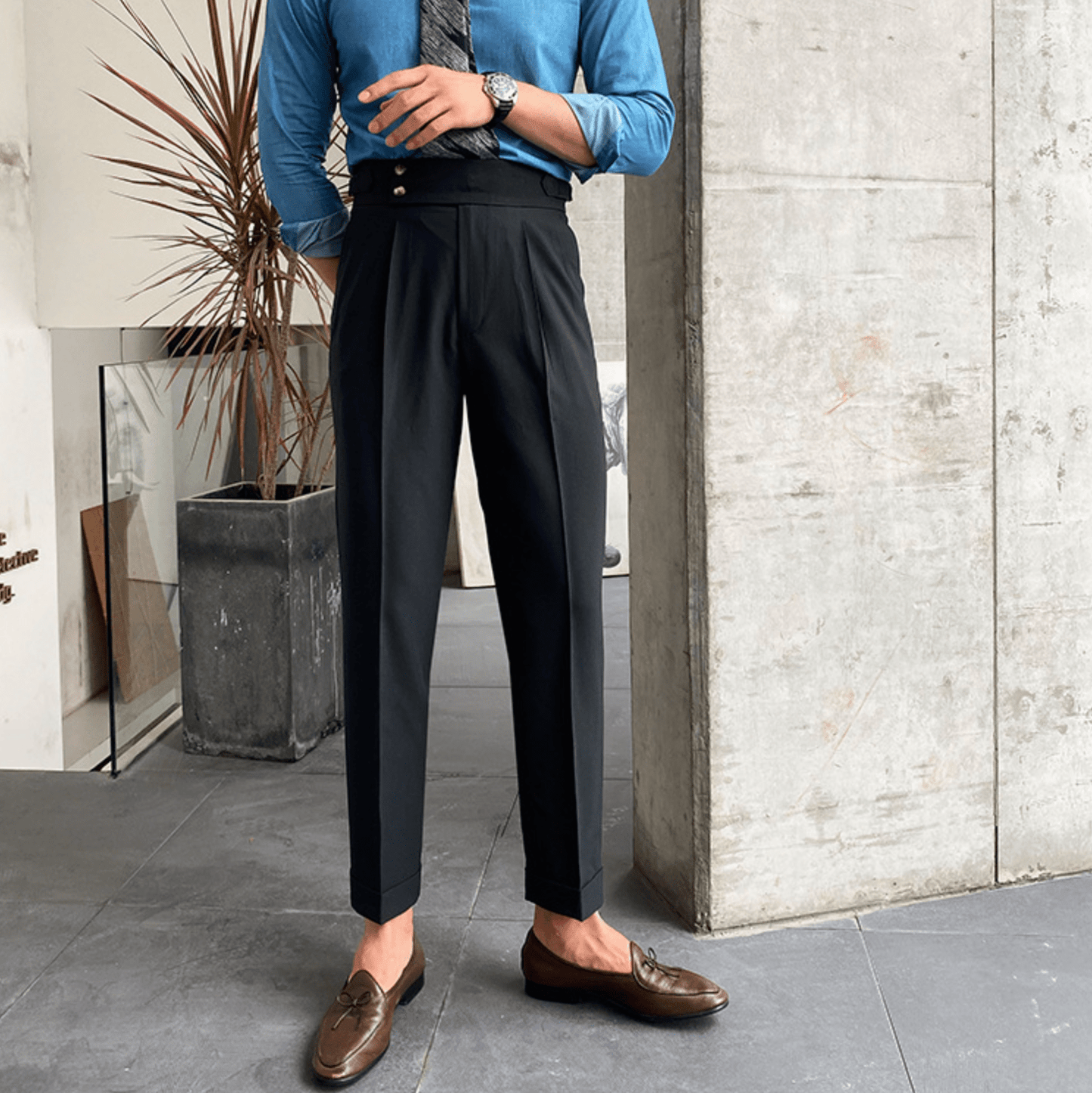 Edward - Pantalons Taille Haute Élégants