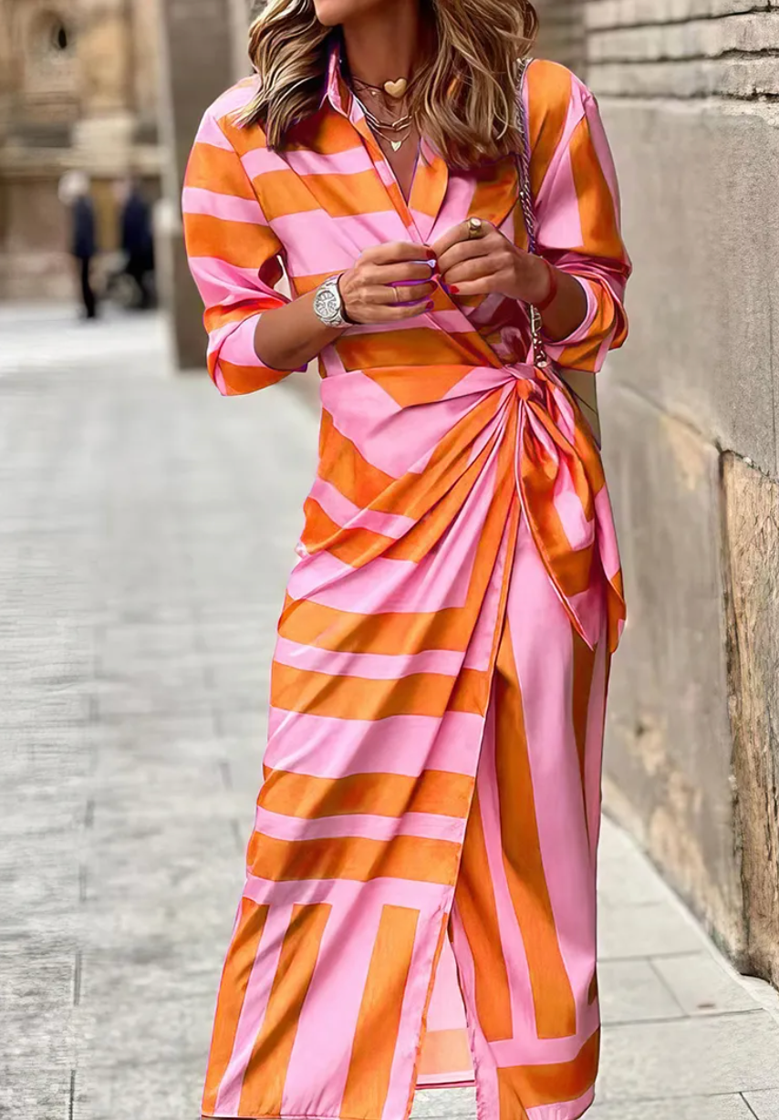 Amelia™ | Robe Portefeuille Imprimée