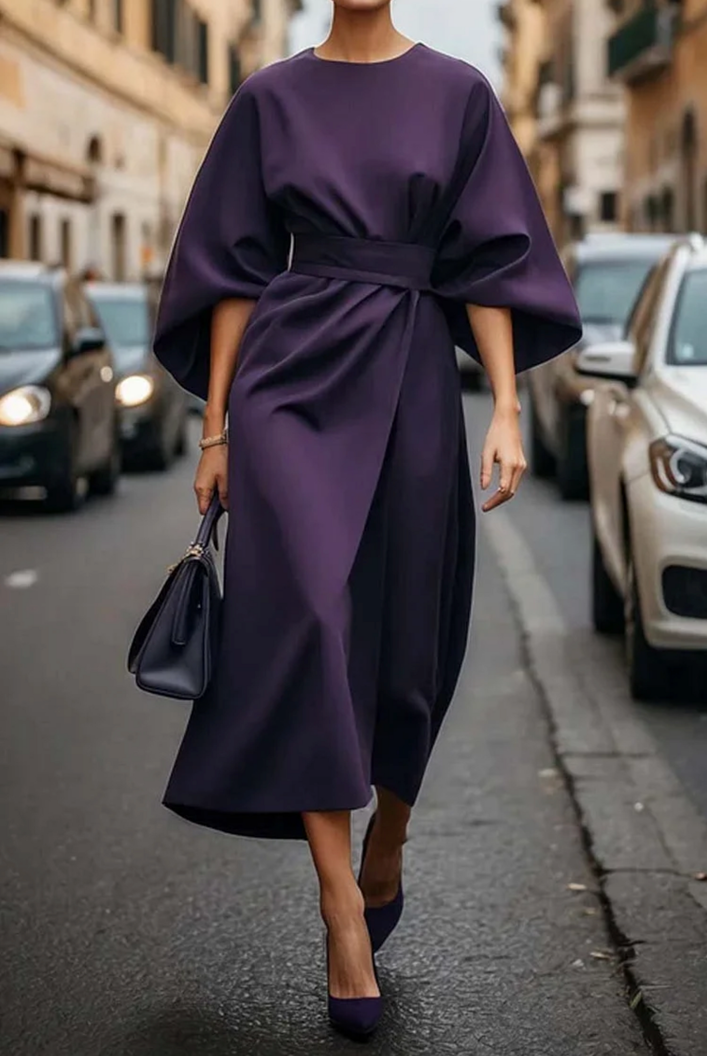 Maya™ | Robe Élégante avec Manches Bouffantes