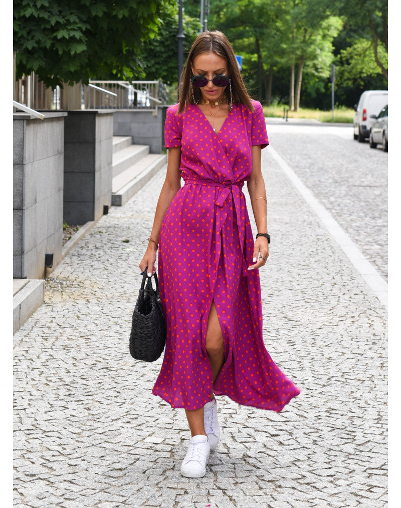 Talia™ | Robe élégante à fleurs avec décolleté en V