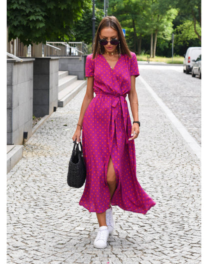 Talia™ | Robe élégante à fleurs avec décolleté en V