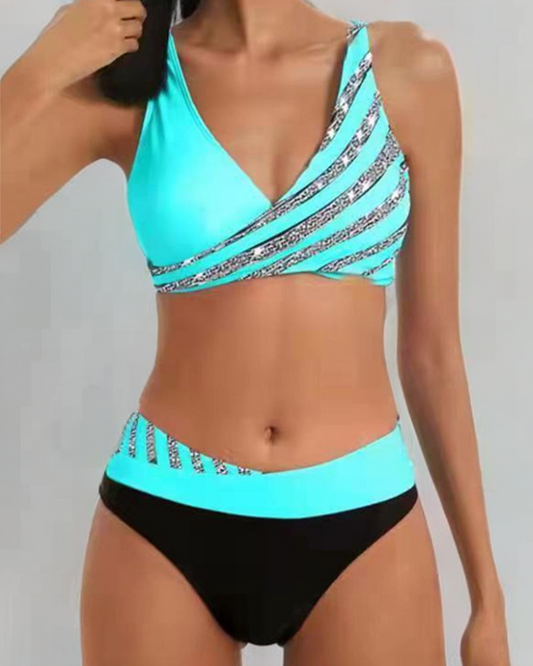 Mona – Bikini imprimée aux teintes chaudes