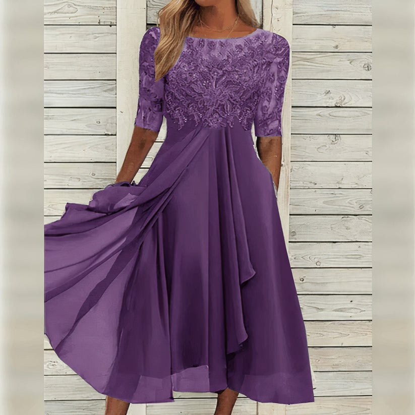 Harper™ | Robe midi en dentelle élégante