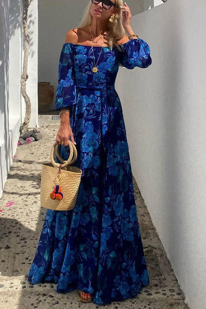 Luna™ | Robe Maxi à Imprimé Floral avec Manches Dégagées