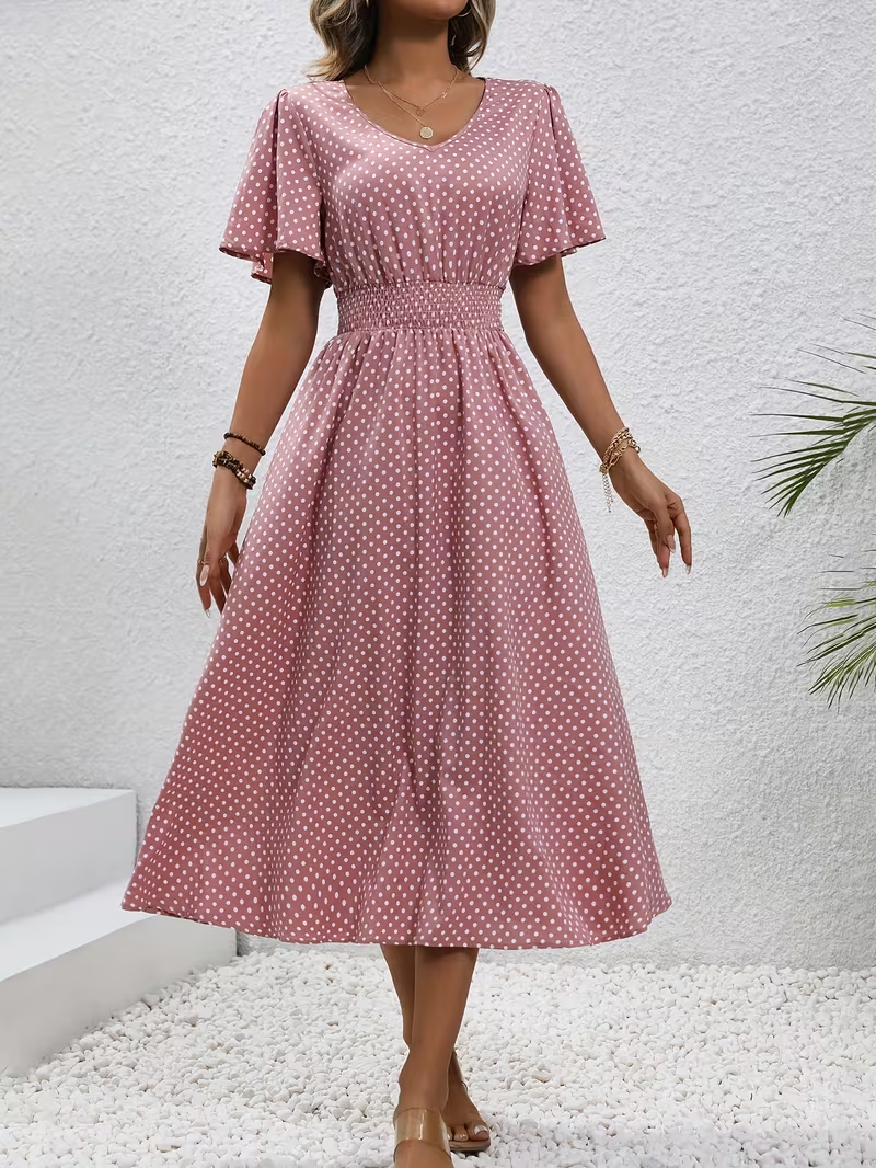 La Scintilla | Robe Élégante Pois Élisa
