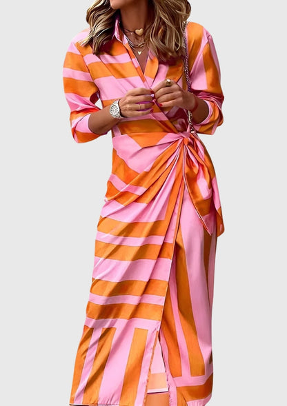 Everly | Robe Élégante Enveloppante avec Imprimé