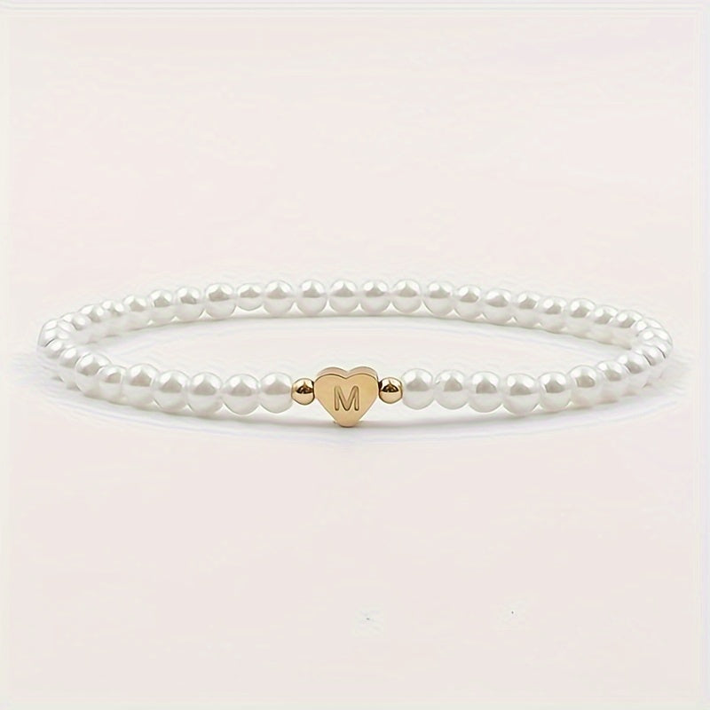Bracelet Chic avec Initiale en Cœur (A–Z)