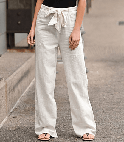 Joleen - Pantalon Détente Femme Avec Cordon Et Taille Élastique