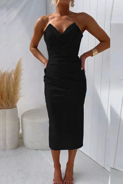 Nur™ | Robe Midi Sans Dos
