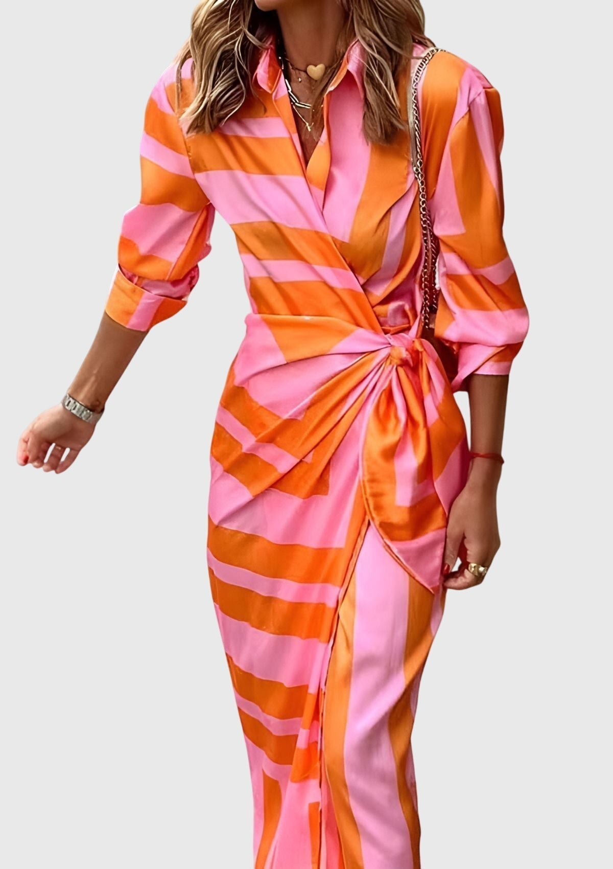 Everly | Robe Élégante Enveloppante avec Imprimé