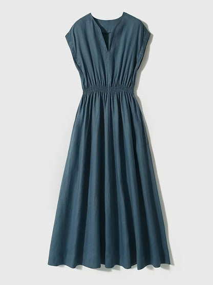 Lina — Robe en lin mélangé fluide et élégante