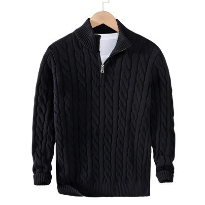Anthony - Pull Torsadé Demi-Zip
