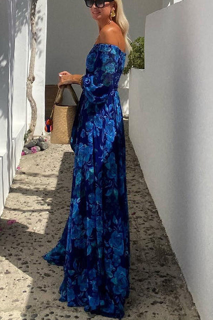 Luna™ | Robe Maxi à Imprimé Floral avec Manches Dégagées