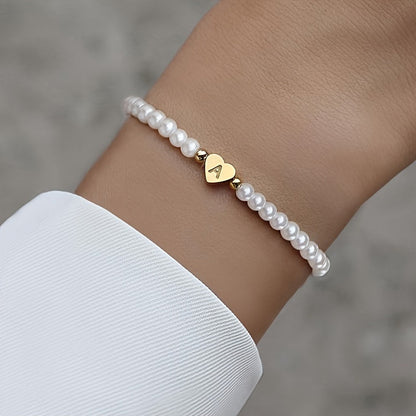 Bracelet Chic avec Initiale en Cœur (A–Z)