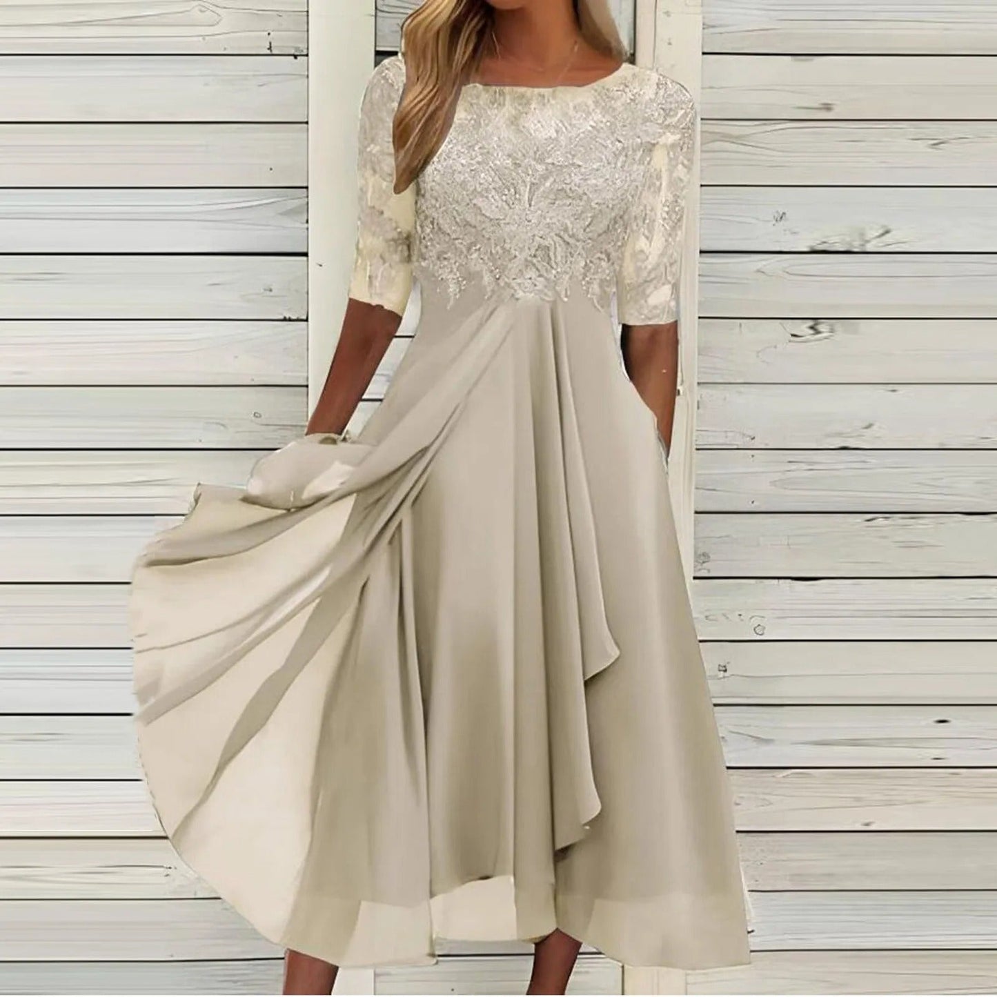 Harper™ | Robe midi en dentelle élégante