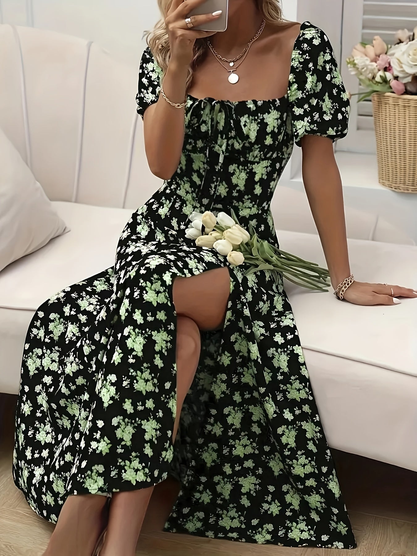 La Scintilla | Robe Élégante Florale Chloé
